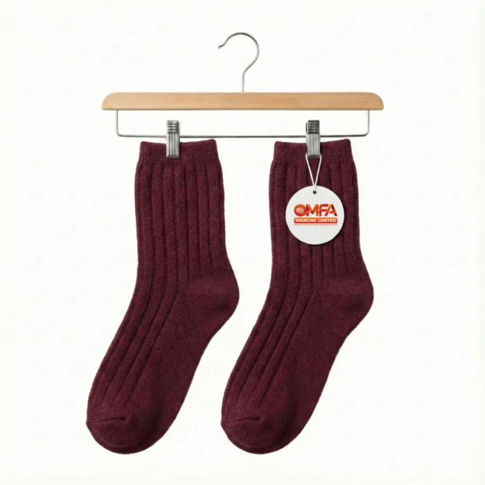 Cashmere-Blend Rib Socks - Image 1