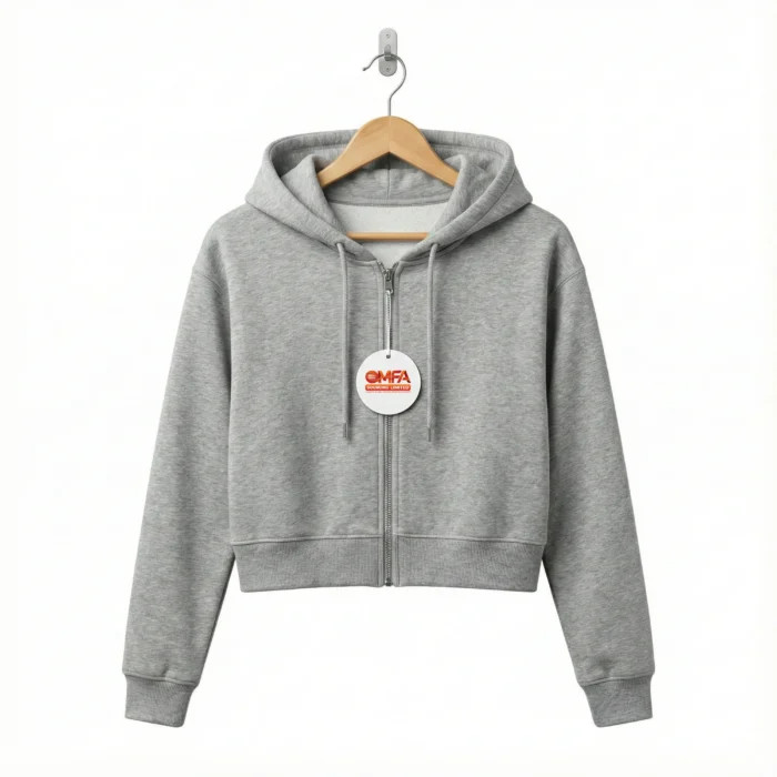 Cropped Zip Hoodie - Image 1